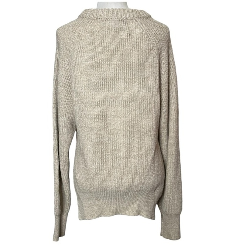 Modern Citizen Oatmeal Knit Sweater Small Chunky Crewneck Ribbed Minimalist Cozy - Picture 5 of 9